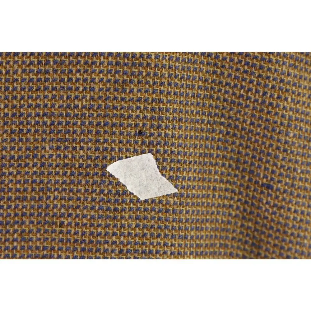 Canali Gold Blue Knit Woven 100% Cashmere Blazer Jacket 48L